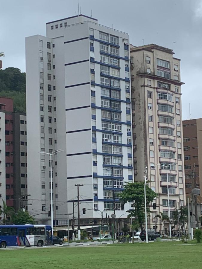 Sao Vicente Itarare Predio Frente Mar Apto Fundo Vista Parcial Dış mekan fotoğraf